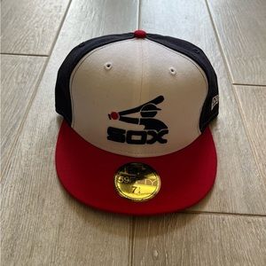 Chicago White Sox Throwback New Era Fitted Hat (7 1/4)